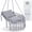 Gray, variant on Biotree Macrame Swing Chair with 2 Removable Cushions and 2 Hanging Methods for Indoor Outdoor Bedroom Patio, Beige