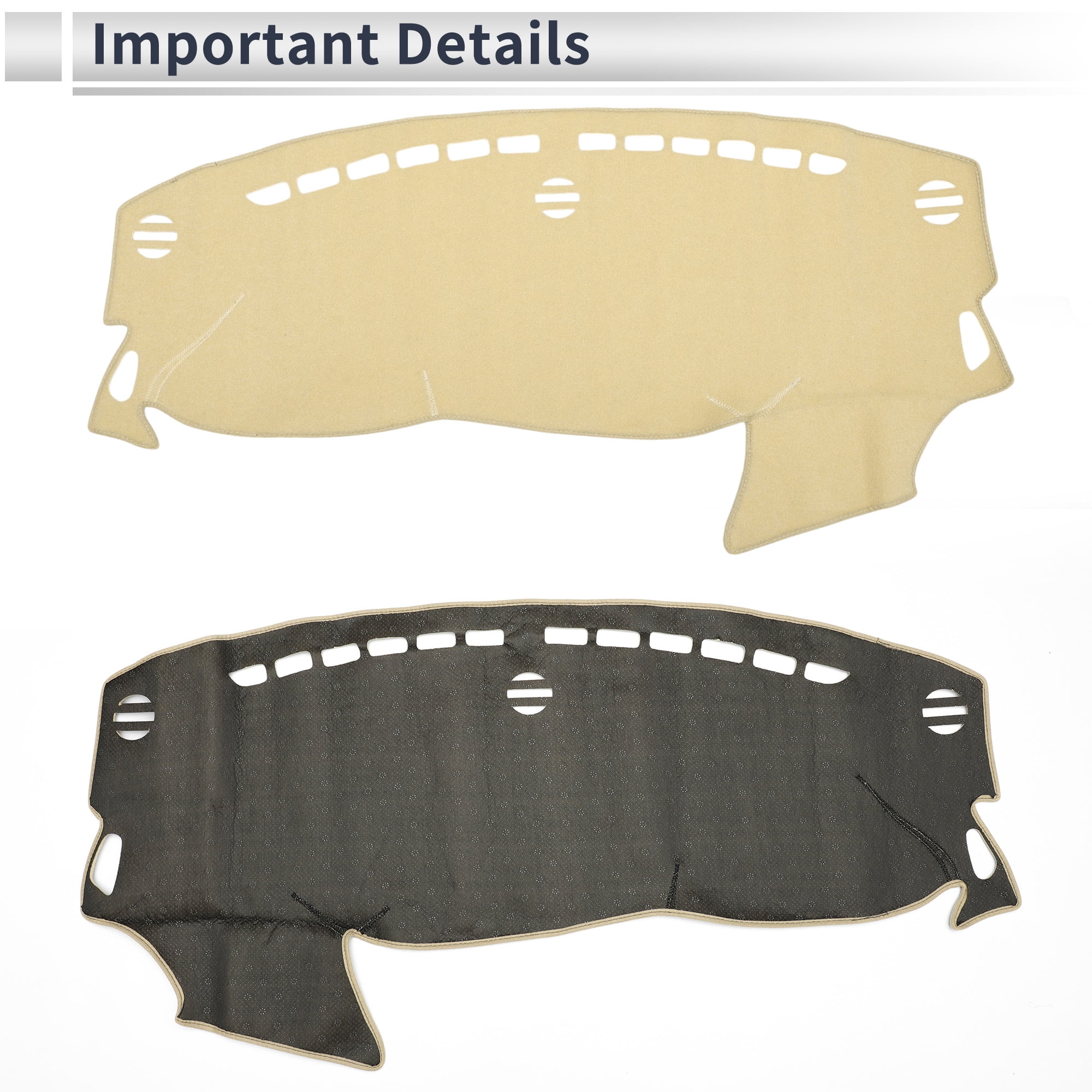 Unique Bargains Dash Cover for Dodge Dart 2013-2016 Non-Slip Dashboard Carpet Mat Polyester Silicone Beige