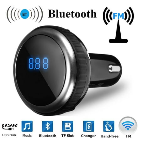 SAST BT69 LCD Touch Screen Bluetooth 4.2 FM Transmitter Receiver MP3 Player Wireless In-Car Stereo Radio Adapter Car Kit Hands Free Call 2.1A USB Ports Charge TF +Remote Control