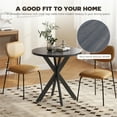 thumbnail image 4 of HOMCOM 29.5" Round Kitchen Table, Dining Table for Small Spaces, Steel Leg, 4 of 10