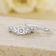 thumbnail image 4 of SFTING Wedding Rings for Women 2CT Princess Cut Engagement Rings Promise Stackable Sapphire Silver Plated Jewelry Anniversary Gift for Her Size 7, 4 of 7
