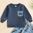 thumbnail image 7 of Linfrsh Toddler Boy Hunting Outfit Duck Long Sleeve Sweatshirt Top Casual Pants Set Baby Duck Clothes, 7 of 7