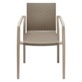 thumbnail image 4 of Gold Sparrow Hunter Gray and Beige Two-Tone Stackable Dining Arm Chair - Set of 2, 4 of 4