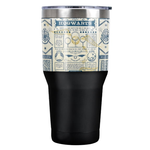 Harry Potter Quidditch Rules Pattern Stainless Steel Tumbler 30 oz Coffee Travel Cup, Vacuum Insulated & Double Wall with Leakproof Sliding Lid