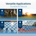 thumbnail image 2 of Heavy-Duty Galvanized Steel Chain Link Fence Fabric – 4x50 ft. | 7 AWG Wire | Black PVC Coated | Rust & Corrosion Resistant | Security-Grade Mesh for Residential & Commercial Use, 2 of 6