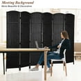 thumbnail image 6 of 6-Panel Room Divider, 6 ft Office Partition Walls Wood Divider Folding Portable Privacy Screen, Room Dividers and Folding Privacy Screens for Home, Room Separator Wall Dividers,Black, 6 of 6