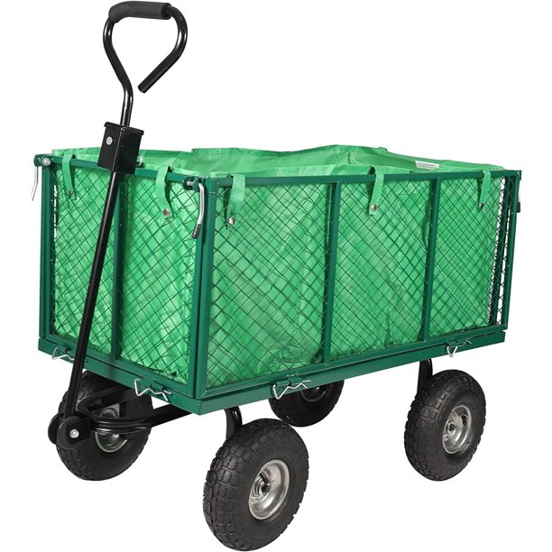 REDCAMP Mesh Steel Garden Carts Utility Wagon, Heavy Duty 550 Lbs