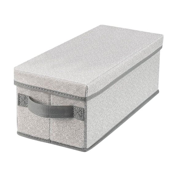 Home Textile Storage,Foldable Storage With Lids Small Basket With Handles Fabric Storage For Wardrobes Shelves Bedroom Organisation