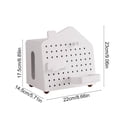 thumbnail image 6 of HOMKYO 8.66x 5.71x9.06in Pegboard House Tissue Box Desktop Organizer, Drawer Storage Rack for Remote Control(White), 6 of 6
