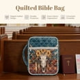thumbnail image 7 of Xixirimido Bible Cover Case for Women Men, Large Bible Bag Bible Study Supplies Accessories Quilted Bible Carrying Cases with Handle Christian Gift, Elk Bone Sunflower Print, 7 of 7