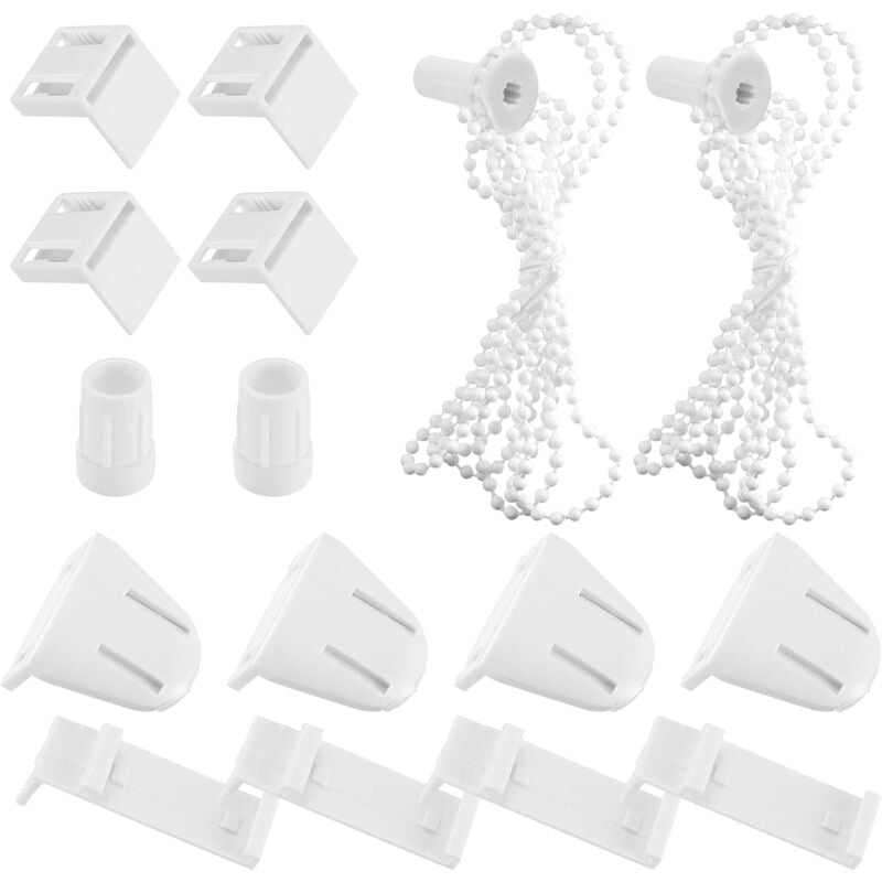 16 Pcs Raccord de Store Enrouleur, Connecteur de Store Enrouleur, Pièces de Rechange 17mm Chaîne Accessoires de Store Enrouleur, Support de Chaîne de Store Enrouleur de Fenêtre
