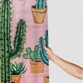 thumbnail image 3 of Fenyluxe Cactus Shower Curtain for Chic Elegant Bathroom Decor with Hooks, Waterproof Polyester Fabric, Various Sizes 60"x72, 3 of 7