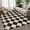 Black and Off-White, variant on Modern Hallway Runner Rug 2x8 Entryway Runner Rug Contemporary Geometric Diamond Kitchen Rugs Foldable Easy Jute Floor Carpet Indoor Outdoor Long Rugs for Bedroom Laundry Deck Diamond Natural