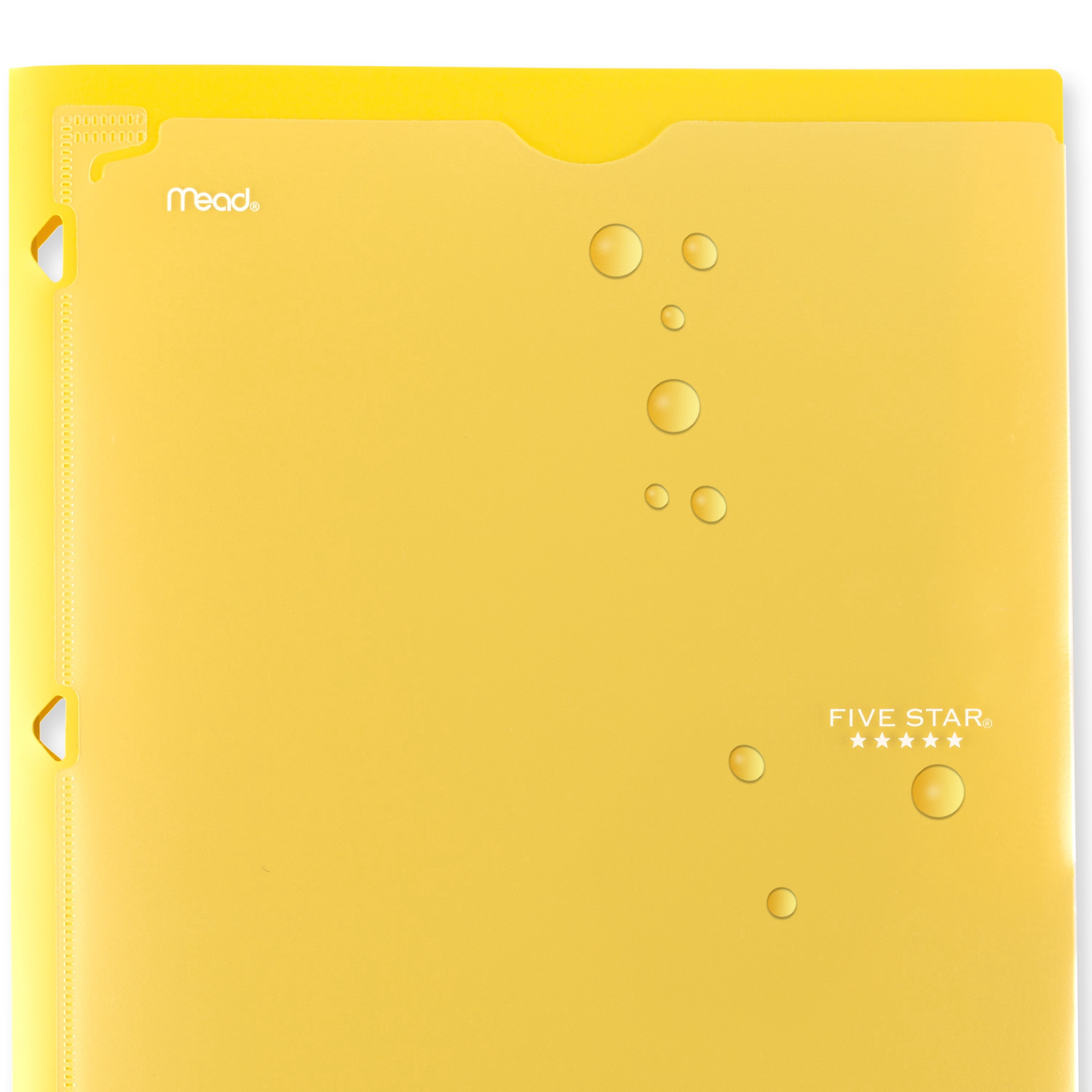 Five Star Clearview 2 Pocket Portfolio Yellow
