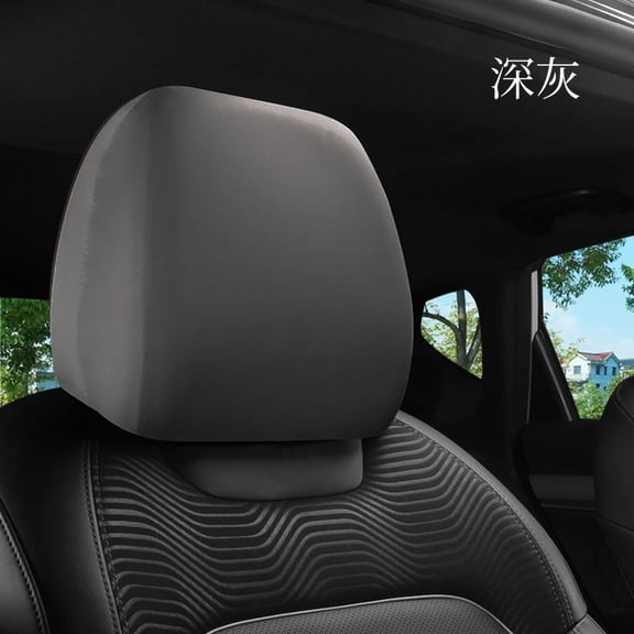 XmhyTop-A Universal Flexible Car Headrest Cover Reusable Anti-Dirty Seat Protector,Dark Grey