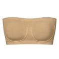 thumbnail image 4 of Full Bust Strapless Bra for Seamless Push Up Comfortable Support with Grip Band Bra Strapless for Women Back Less Bra Padded Underwire Bra, 4 of 4