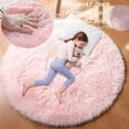 thumbnail image 4 of Super Soft Plush Round Rug Mat Fluffy White Carpets For Living Room Home Decor Bedroom Kid Room Decoration Salon Thick Pile Rug, 4 of 9