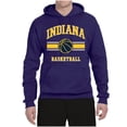 thumbnail image 2 of Wild Bobby City of Indiana IND Basketball Fantasy Fan Sports Unisex Hoodie Sweatshirt, Purple, 3X-Large, 2 of 5