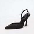 thumbnail image 5 of On feet & in love Women's Satin Pointed Toe Slingback Heels - Adjustable Ankle Strap Stiletto Dress Pumps, 5 of 7