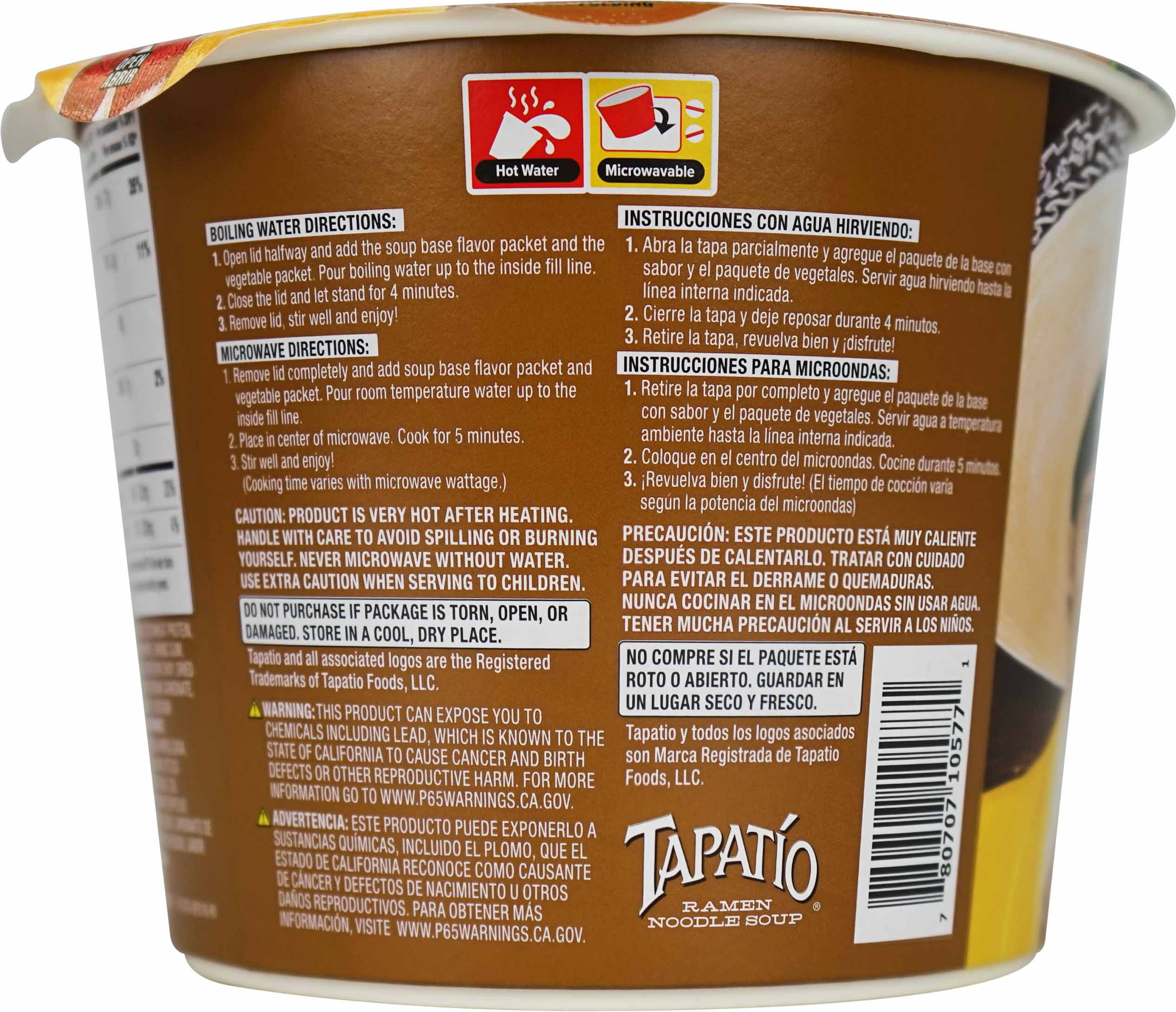 (6 pack) Tapatio Spicy Carne Asada Flavor Ramen Bowl, 3.8oz