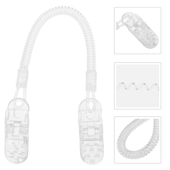 ROSENICE 3Pcs Hat Keeper Strap Clips of Transparent PC Plastic for Secure Windproof and Anti-drop Functionality