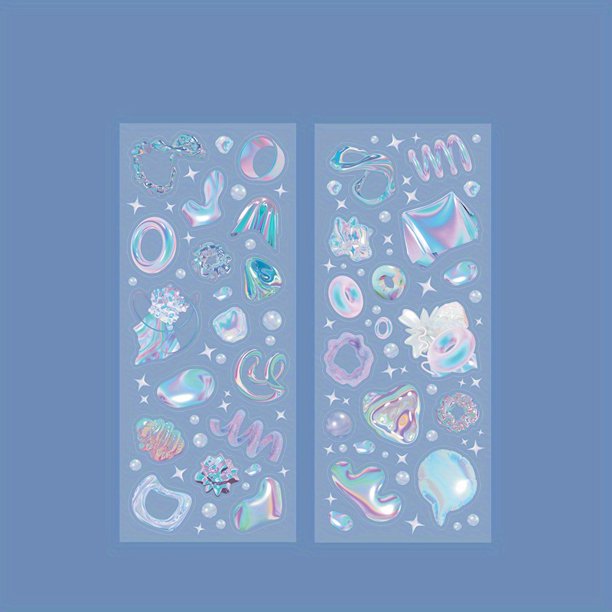 Piezas De Pegatinas PET Ácidas, 8 Cm (3,1 Pulgadas) * 23,5 Cm (9,2 Pulgadas) Kpop Post Card Hand Ledger Material Decorativo