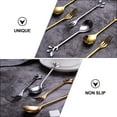 thumbnail image 3 of TAILTOSS 12Pcs Golden Stainless Steel Forks and Spoons Dessert Lovers and Nature Admirers, 3 of 8