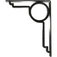 thumbnail image 4 of Ekena Millwork 2"W x 10"D x 12"H Maria Wrought Iron Bracket, (Triple center brace), Antiqued Silver, 4 of 8