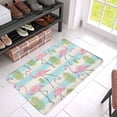 thumbnail image 3 of MKHERT Cute Flamingos Birds and Palm Leaves on Stripes Doormat Rug Home Decor Floor Mat Bath Mat 30x18 inch, 3 of 3