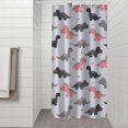 thumbnail image 2 of Cartoon Dinosaurs Flowers Pattern Shower Curtain 36"x72" ,Bathroom Decorative Shower Curtains Set with 12 Hooks,Modern Waterproof Washable Shower Curtain, 2 of 6