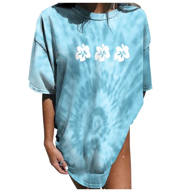 Blusa de manga corta con estampado de manga corta vintage para mujer Pompotops hfajkhk129915