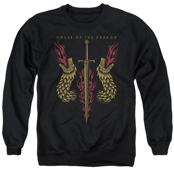 House of The Dragon, Sword And Dragon Heads Unisex Adult Crewneck Sweatshirt