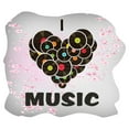 thumbnail image 2 of Watercolor Decal I Love Music Living Room Wall Decal for Family I Love Music Lettering Art Floral Design Cute Themed Room Décor - Size: 10 In x 9 In, 2 of 5