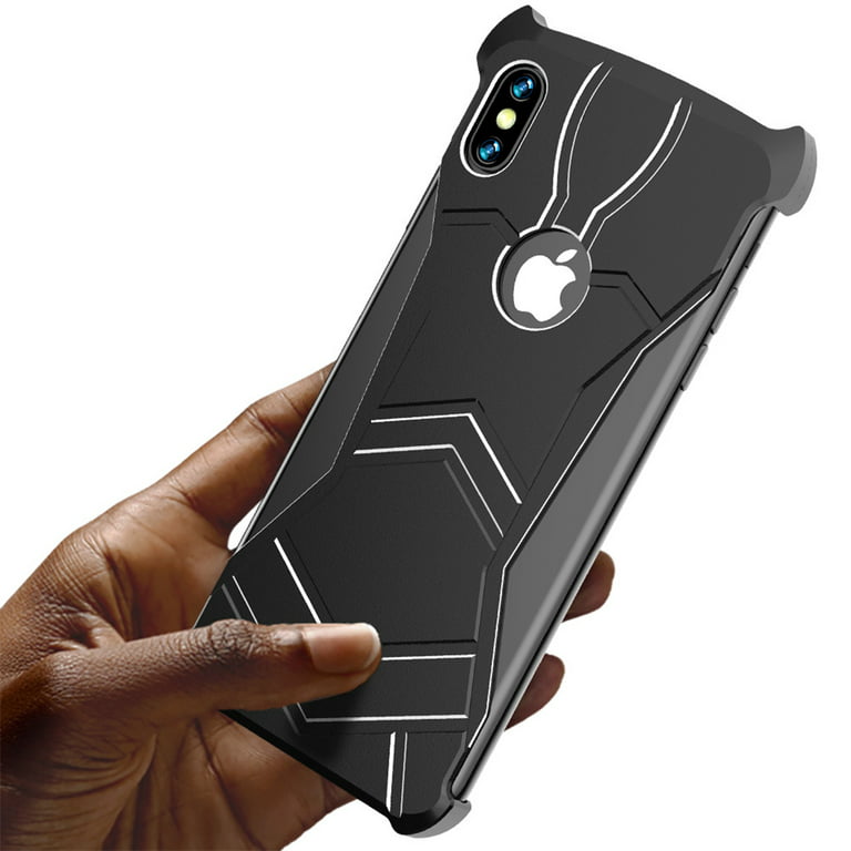 iPhone XS Max Metal Case,Magnetic Aluminum Frame Bumper Case For Apple  iPhone XS Max, Black 