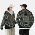 thumbnail image 6 of Kll Dot Mandala Print Men'S Women’s Upf 50+ Sun Protection Outdoor Hoodie Jacket Long Sleeve Fishing Hiking Performance Shirt- Xx-Large, 6 of 8