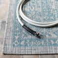 thumbnail image 3 of SAFAVIEH Courtyard Desi Medallion Indoor/Outdoor Area Rug, Light Grey/Aqua, 5'3" x 7'7", 3 of 9