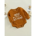 thumbnail image 3 of Bagilaanoe Newborn Baby Girl Boy Oversized Romper Sweatshirt Long Sleeve Bodysuit Letter Print Pullover 3M 6M 12M 18M Infant Casual Tee Tops, 3 of 8