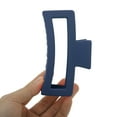 thumbnail image 5 of Unique Bargains 1 Pc Fashion Rectangle Frosted Hair Clips Hairdo Clip for Home Navy Blue, 5 of 5