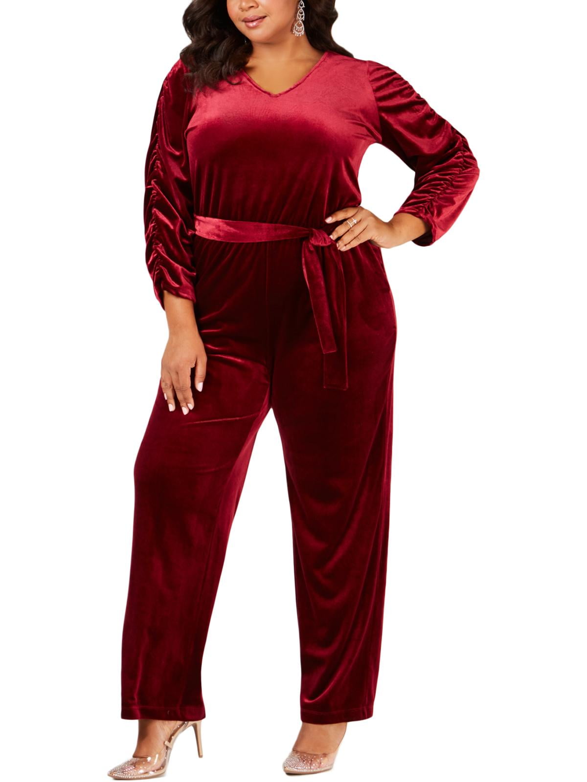 ny collection petite belted jumpsuit