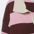 thumbnail image 6 of Wowcloth Woman's Casual Sweater, Striped with Turn-Down Collar, Pullover Long Sleeve for Daily Wear, 6 of 8