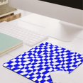 White Control Slips Blue and White Wavy Checkered Square Mouse Pad, Precision Control Pad ...