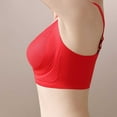 thumbnail image 5 of UPPADA Wireless Front Button Bras for Women Full Coverage Bras Plus Size Option Bras Back Support Bras Soft Cup Bras No Underwire Bras Daily Use Bras,Red,42, 5 of 5