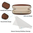 thumbnail image 4 of Uxcell Glasses Case Hard Shell, Eyeglass Case Unisex Eye Glasses Case Hard Protector Concise for Women Glasses, Coffee, 4 of 6