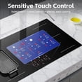 thumbnail image 6 of 36 Inch Electric Induction Cooktop 5 Burners, 10800W Built-in Induction Stove Top with Double Bridge Function, Booster, Timer, Child Lock, Sensor Touch Control, 240V/50A, No Plug, 6 of 10