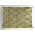 thumbnail image 1 of Aster Pillow Sham, Classic Blooms Foliage Leaves Flower Flourishing Earth Tones Growth Art Design, Decorative Standard Queen Size Printed Pillowcase, 30 X 20 Inches, Sepia Pale Sepia, by Ambesonne, 1 of 2
