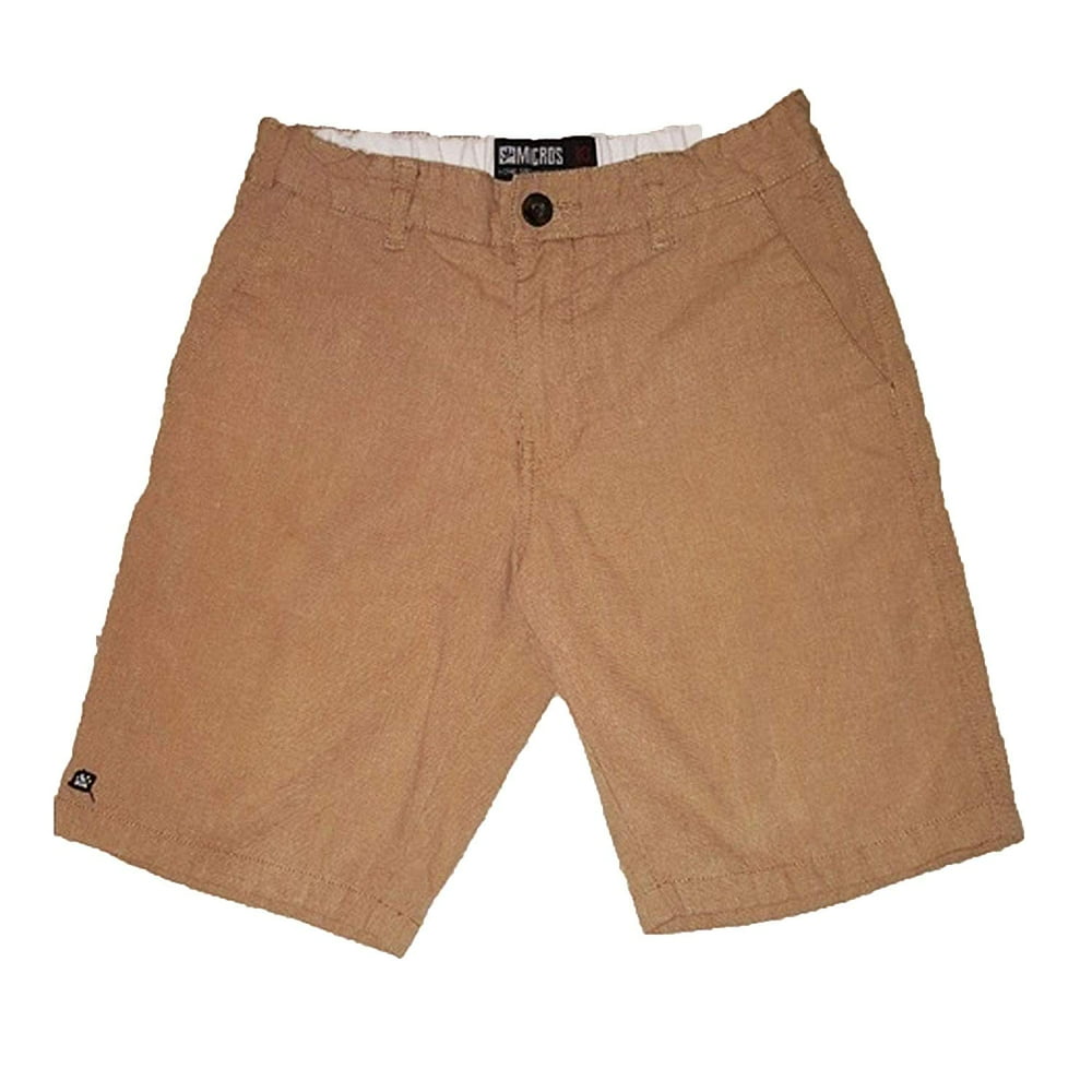 Micros Youth Boys Drawstring Shorts, Khaki, Small