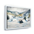 thumbnail image 3 of Designart 'Winter In Mountain Village' Traditional Framed Canvas Wall Art Print, 3 of 5