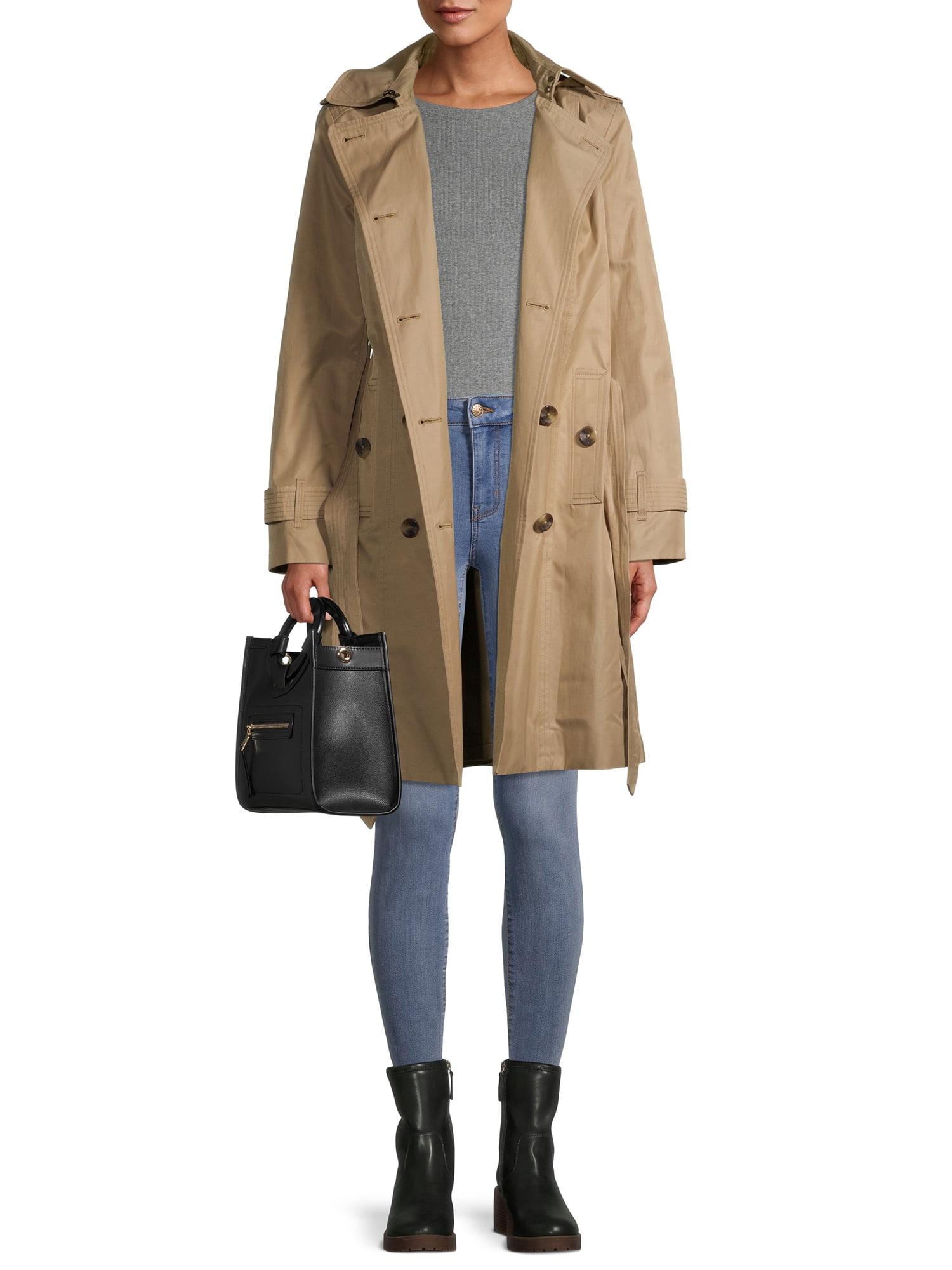 London Fog Double Breasted Trench Coat - Walmart.com
