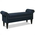 thumbnail image 1 of Jennifer Taylor Banc d'Accent d'Entrée Kathy Roll Arm Bleu Pacifique, 1 of 17