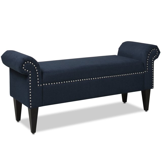 Jennifer Taylor Banc d'Accent d'Entrée Kathy Roll Arm Bleu Pacifique